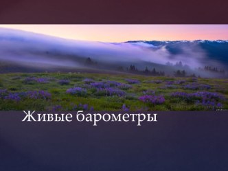 Презентация Живые барометры презентация к уроку по окружающему миру (4 класс) по теме