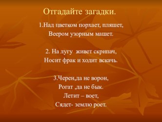 Презентация Отгадайте загадки по окружающему миру для начальной школы презентация к уроку по окружающему миру (1 класс)