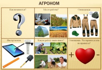 Алгоритм для составления рассказа про сельскохозяйственные профессии. Агроном. методическая разработка по развитию речи по теме
