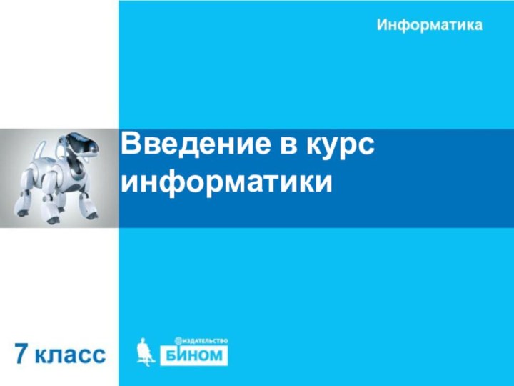 Введение в курс информатики