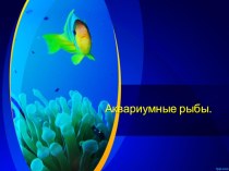 Спецкурс Юный эколог. Конспект с презентацией. Аквариумные рыбки. план-конспект урока по окружающему миру (4 класс)