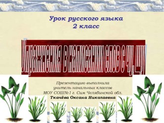 Правописание слов с чу, щу. презентация к уроку по русскому языку (2 класс) по теме