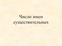 Презентация по английскому языку Число имен существительных презентация к уроку по иностранному языку (4 класс)