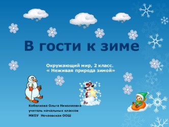 Презентация В гости к зиме презентация к уроку по окружающему миру (2 класс) по теме