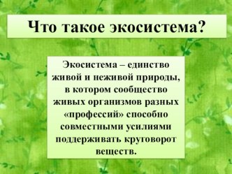 Презентация Экосистема поле презентация к уроку по окружающему миру (3 класс) по теме