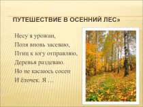 Конспект НОД по экологии в средней группе. Тема: Путешествие в осенний лес. презентация к уроку по окружающему миру (средняя группа)