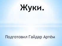 Гайдар Артем, 2 класс. Жуки творческая работа учащихся по окружающему миру (2 класс)