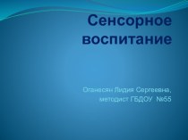 Презентация Сенсорное воспитание презентация по окружающему миру