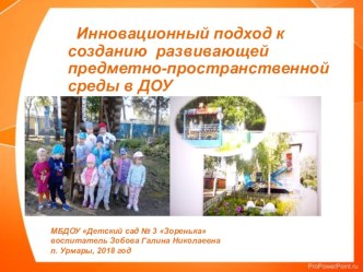 Презентация Развивающая предметно-пространственная среда презентация