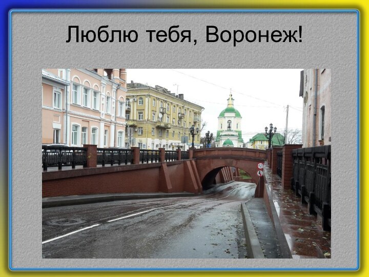 Люблю тебя, Воронеж!