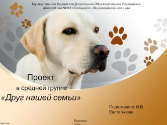 Презентация Друг нашей семьи презентация к уроку (средняя группа)