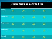 Викторина по географии для 6 класса презентация к уроку по теме