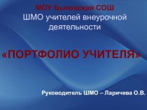 презентация Портфолио учителя презентация к уроку