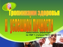 Тропинками здоровья к успешной личности опыты и эксперименты по теме