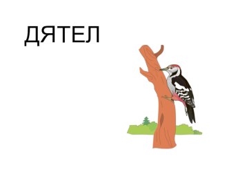 Презентация Читаем с картинками. Дятел презентация к уроку по логопедии (подготовительная группа)