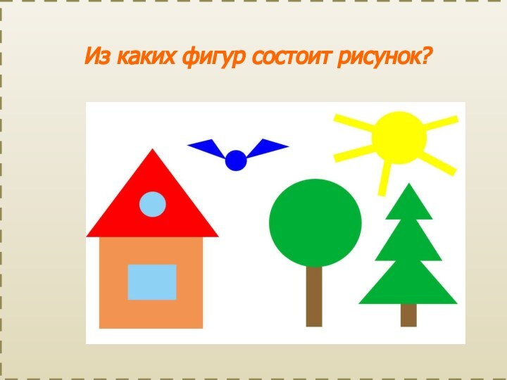 Из каких фигур состоит рисунок?