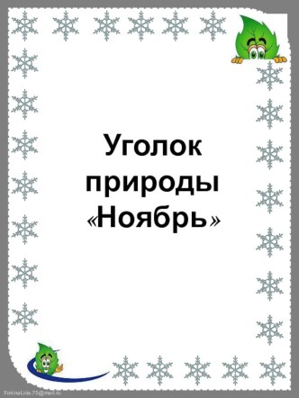 Уголок природы. Ноябрь презентация по окружающему миру