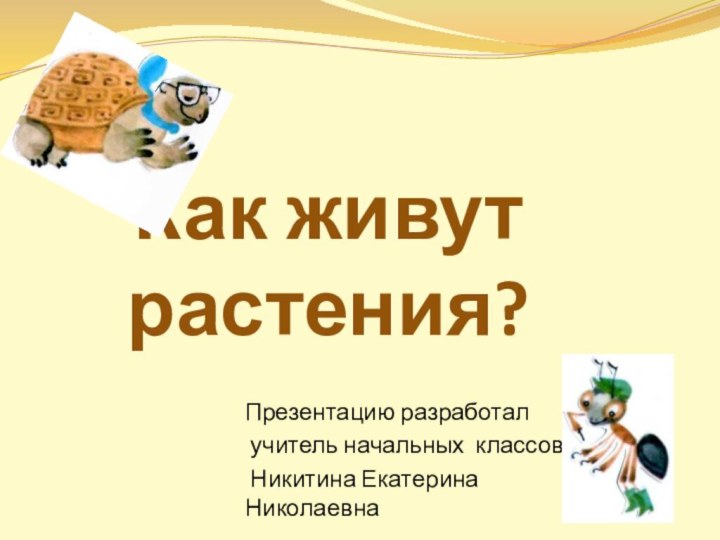 Как живут растения?Презентацию разработал учитель начальных классов Никитина Екатерина Николаевна