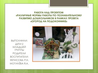 Проектная деятельность презентация к уроку (младшая группа)