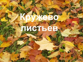 Кружево листвы презентация к уроку по технологии (1 класс)