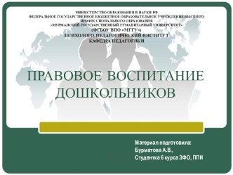 Правовое воспитание дошкольников презентация к уроку по теме
