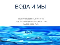 Презентация Вода и мы презентация к уроку по окружающему миру (1 класс) по теме