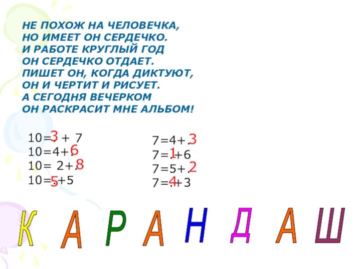 НЕ ПОХОЖ НА ЧЕЛОВЕЧКА,НО ИМЕЕТ ОН СЕРДЕЧКО.И РАБОТЕ КРУГЛЫЙ ГОДОН СЕРДЕЧКО ОТДАЕТ.ПИШЕТ