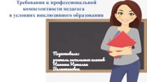 Требования к профессиональной компетентности педагога презентация к уроку