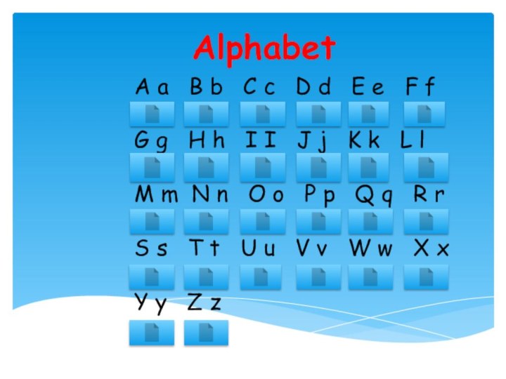 AlphabetA a  B b  C c  D d