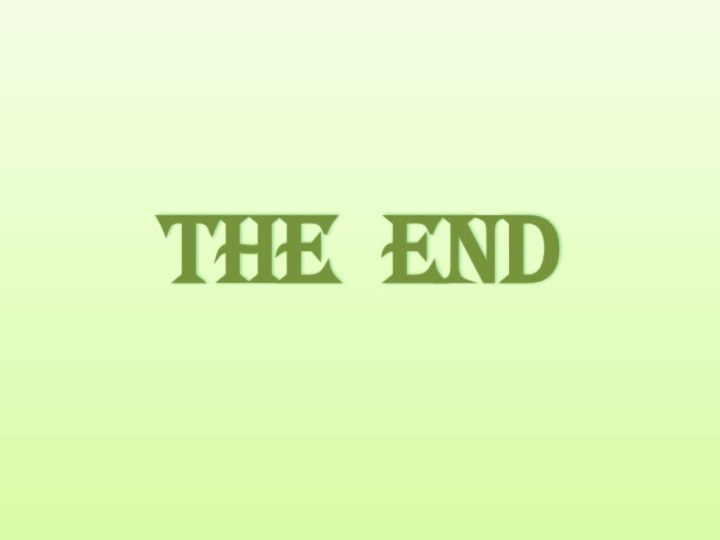 The end