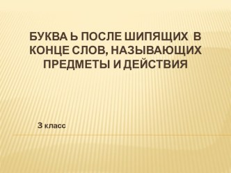 bukva posle shipyashchih v kontse slov nazyvayushchih predmety i deystviya