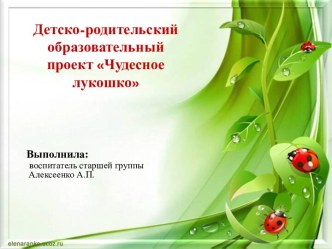 Проект Чудесное лукошко проект (старшая группа) по теме