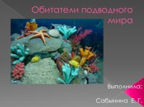 Презентация  Обитатели подводного мира презентация к уроку по окружающему миру (старшая, подготовительная группа)