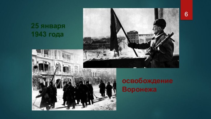 25 января 1943 годаосвобождение Воронежа