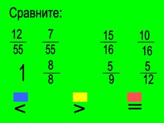 Презентация к уроку математики Вычитание дробей презентация к уроку по математике (4 класс)