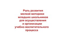 Система работы по развитию мелкой моротики у детей младшего школьного возраста презентация к уроку