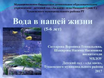 Вода в нашей жизни презентация к уроку по окружающему миру (старшая группа)