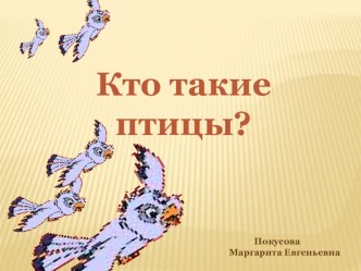 Презентация к уроку Кто такие птицы? презентация к уроку по окружающему миру (1 класс)