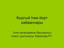 Презентация Кыргый һәм йорт хайваннары презентация к уроку по окружающему миру (2 класс)