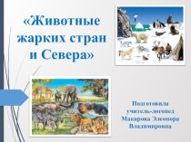 Животные Жарких стран и севера (презентация) презентация по логопедии