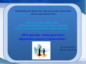 Конкурентноспособность образовательного учреждения презентация