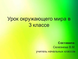 Культурные растения, 4 класс 21 век план-конспект урока по окружающему миру (3 класс) по теме