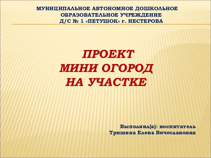 МУНИЦИПАЛЬНОЕ АВТОНОМНОЕ ДОШКОЛЬНОЕ ОБРАЗОВАТЕЛЬНОЕ УЧРЕЖДЕНИЕ