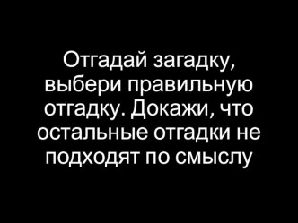 Презентация Отгадай загадку тренажёр