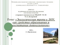 Выступление на районном методическом объединении методическая разработка по окружающему миру