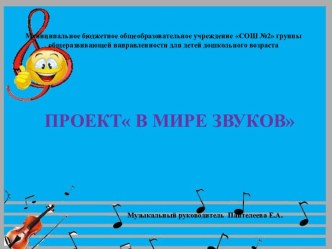 Проект В мире звуков презентация