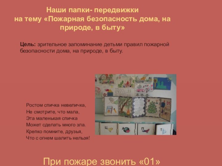 Наши папки- передвижки на тему «Пожарная безопасность дома, на природе, в быту»Ростом