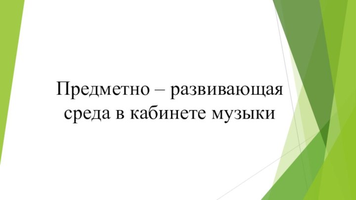 Предметно – развивающая среда в кабинете музыки