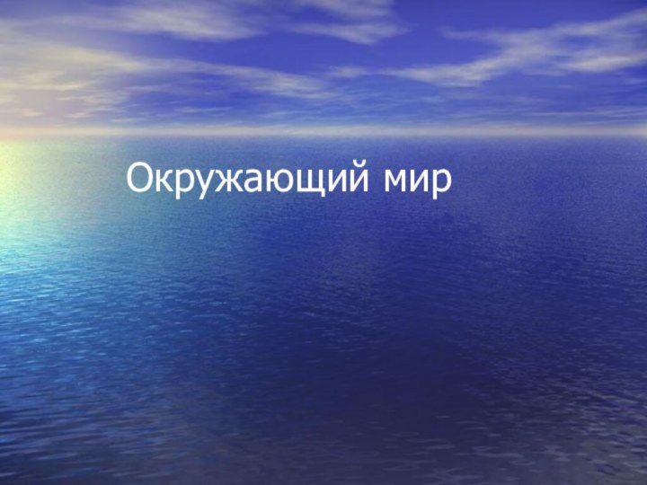 Окружающий мир