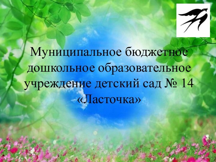 Муниципальное бюджетное дошкольное образовательное учреждение детский сад № 14 «Ласточка»